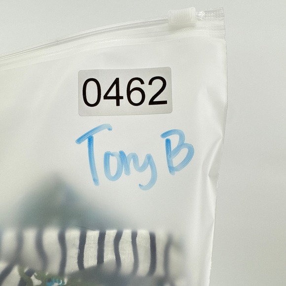 Tory Burch Evelina Floral Striped Tassel Tie Long Sleeve Voile Tunic Top Size 10 - Picture 13 of 13